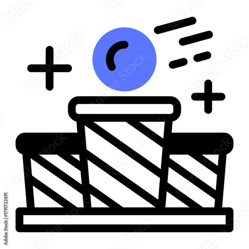 This Beer pong icon is suitable for Mardi Gras.