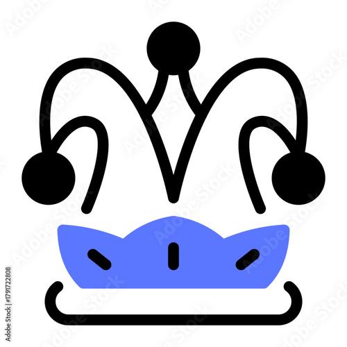 This Jester hat icon is suitable for Mardi Gras.