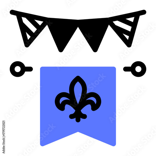 This Garlands icon is suitable for Mardi Gras.