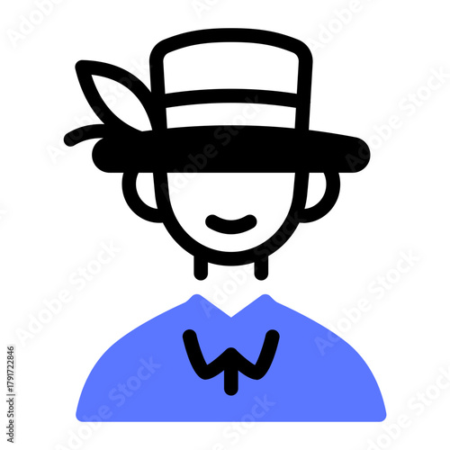 This Man icon is suitable for Mardi Gras.