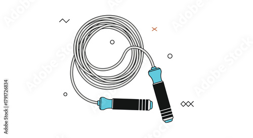 A fitness jump rope for cardio exercise and athletic training.