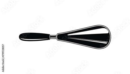 Simple shoehorn design elegant footwear accessory black white classic tool