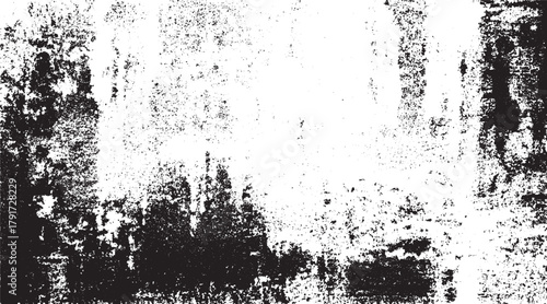 Dirty or dust film grain speck grit grunge overlay on white background grain noise   grain background, pointillism dots gradient or dot work pattern, vector stipple effect. 