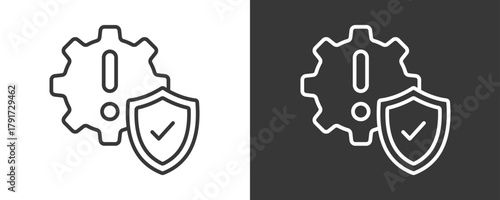 Risk Management Icon Set Vector Collection Isolated In Black And White