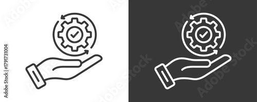 Change Management Icon Set Vector Collection Isolated In Black And White