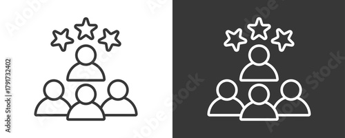 Leadership Icon Set Vector Collection Isolated In Black And White