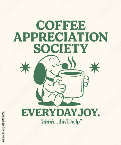 The Social Coffee Club – Vintage Organic T-Shirt Design | Minimal Coffee Quote Graphic for Barista & Café Lovers