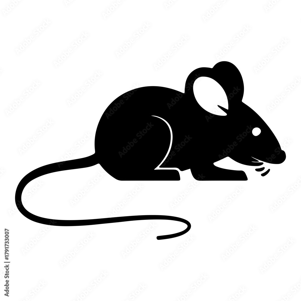 Fototapeta premium Mouse Rodent Animal Silhouette