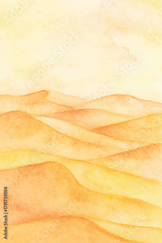watercolor soft sahara dessert background