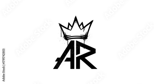 Graphic logo featuring the letters "AR" with a stylized crown above, all in black against a white background.