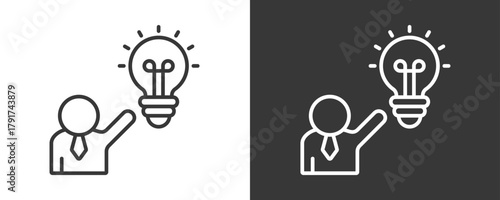Initiative Icon Set Vector Collection Isolated In Black And White