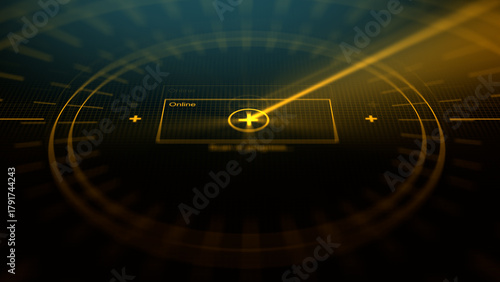  Retro Military or Submarine Radar Sonar Scanner