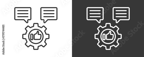 Feedback Icon Set Vector Collection Isolated In Black And White