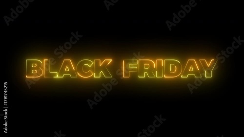 black friday text animation background  banner for promo video ,sale ,online shopping and Marketing Concept