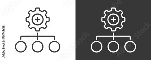 Resource Allocation Icon Set Vector Collection Isolated In Black And White