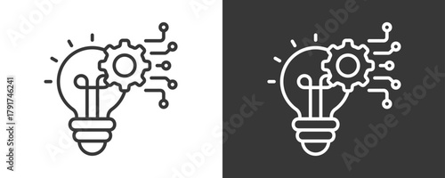 Innovation Icon Set Vector Collection Isolated In Black And White
