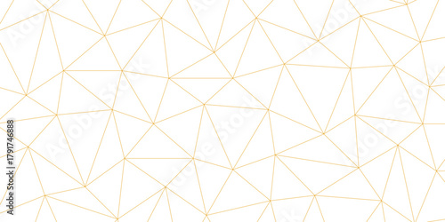 golden vector poly triangle texture. clean and modern science chemical theme background. Abstract geometric pattern composed of triangular. white golden vector triangle mosaic wallpaper , vector.	