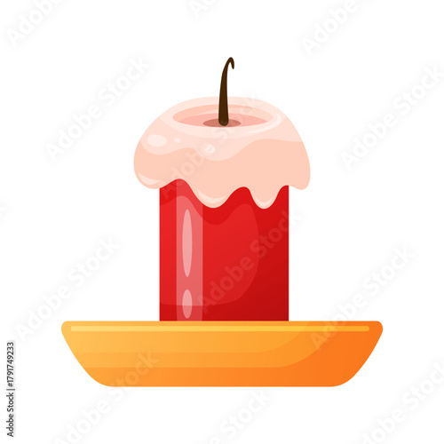 red candle. perfect for holiday and winter designs.