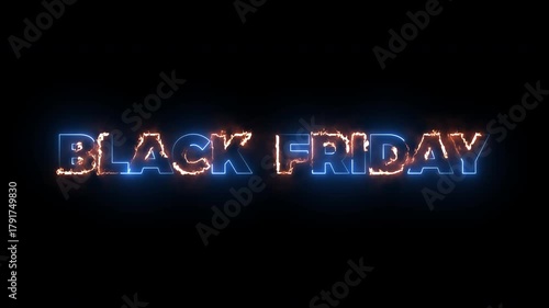 black friday text animation background  banner for promo video ,sale ,online shopping and Marketing Concept