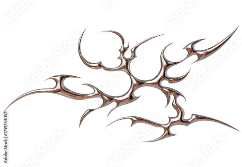 Canvastavla 3d render of Cybersigilism ornamental gothic sigil patterns with neo tribal line