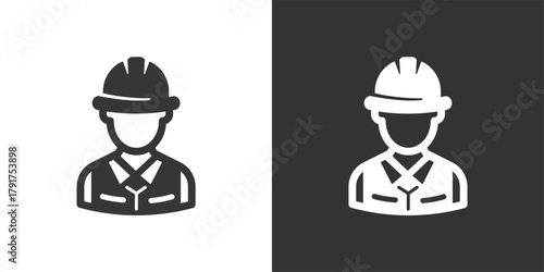 Civil Engineer icon. Solid glyph series icon