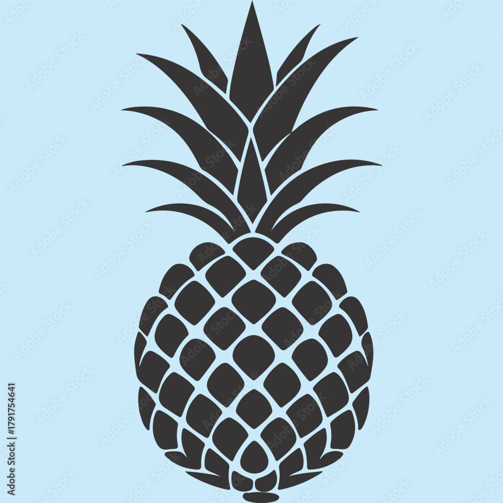 Obraz premium silhouette icon of a PINEAPPLES clipart 3