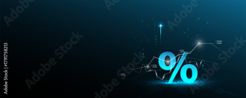 Market data analysis technology graph financial background