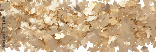 Złote liście klonu tworzą wzór tła, idealne do jesiennej grafiki i dekoracji.