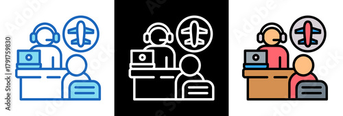 Travel Agency triplestyle icon