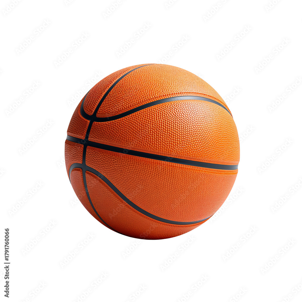 Fototapeta premium Classic Orange Basketball on Light Grey Background