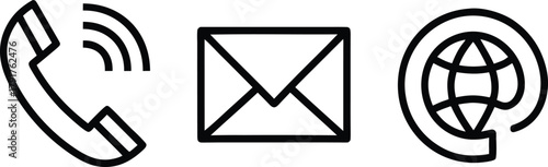 Contact Icons Outline Set. Communication Icons Collection. Call and Message Symbol Pack. Contact and Support Icon Design. Minimal Communication Outline Icons. Email and Chat Line Icons