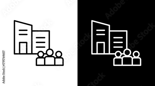 Social Enterprise White Icon Set Design