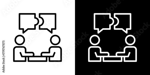 Team Building Icon Set. Clean Line Design With Light And Dark Versions For Versatile Use. 
