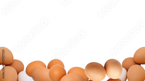 Bunch of eggs spread with transparent background