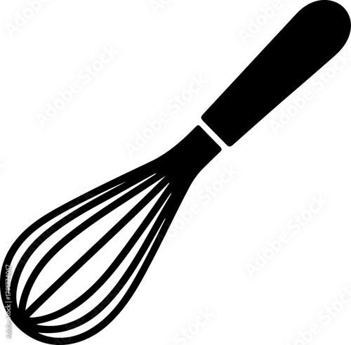 kitchen whisk silhouette vector illustration