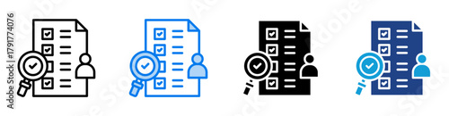 Requirements icon set multiple style collection