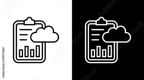 Emission Tracking White Icon Set Design