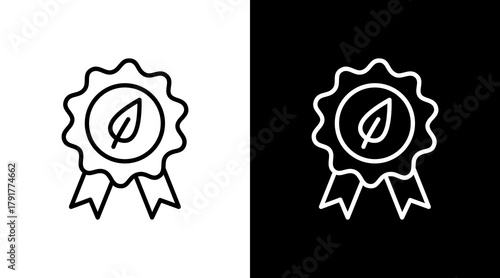 Sustainable Brand White Icon Set Design