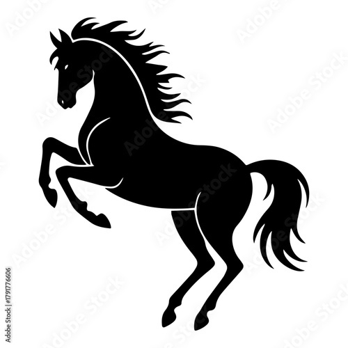 Running Wild Horse Silhouette