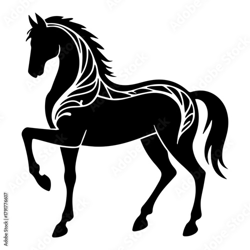 Wild Horse Silhouette Graphic