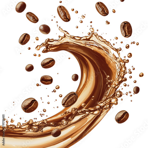 Coffee and Chocolate Rich Flavor Sweet Dessert Drink Concept