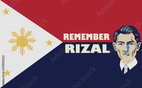 Remember Rizal – Philippine National Hero Commemoration Poster Vector