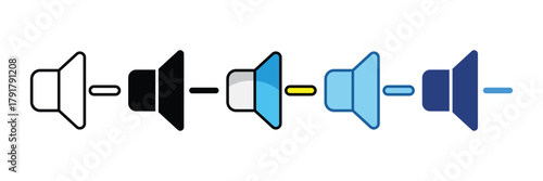 Volume Down  Icon Element For Design