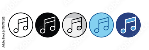 Music Note  Icon Element For Design