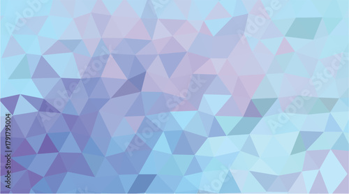 Gentle Blue and Soft Lilac Low Poly Abstract Geometric Background Texture