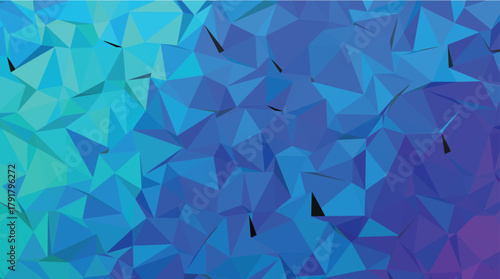 Abstract Low Poly Geometric Teal and Blue Gradient Background