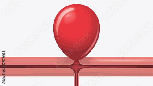 High Blood Pressure Blood Vessel Blockage Hypertension Illustration