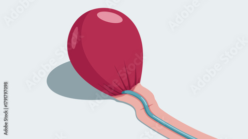 High Blood Pressure Blood Vessel Blockage Hypertension Illustration