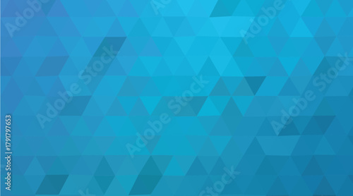 Abstract Blue and Cyan Geometric Triangle Pattern Background