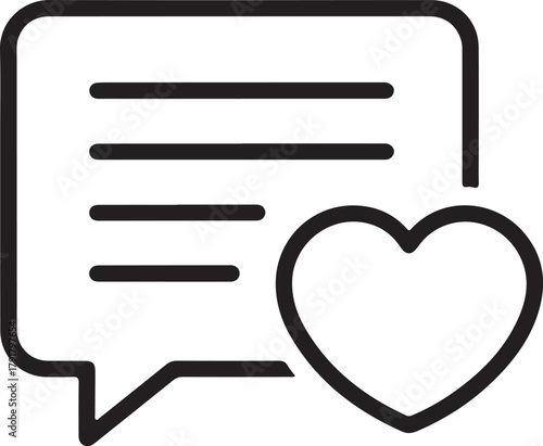 Review and feedback concept with heart